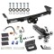 For 2005-2023 Nissan Frontier Trailer Hitch Tow PKG w/ 4-Flat Wiring Harness + Triple Ball Ball Mount 1-7/8" & 2" & 2-5/16" Trailer Balls w/ Tow Hook + Pin/Clip + Wiring Bracket By Draw-Tite