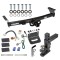 For 2005-2023 Nissan Frontier Trailer Hitch Tow PKG w/ 4-Flat Wiring Harness + Adjustable Drop Rise Clevis Hitch Ball Mount w/ 2" Ball + Pin/Clip + Wiring Bracket By Draw-Tite