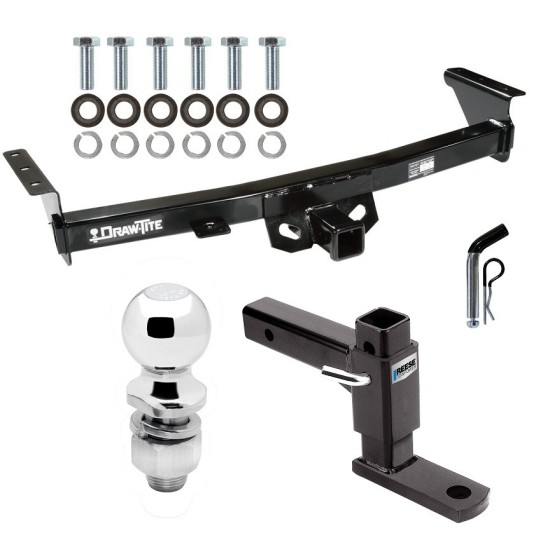 For 2005-2024 Nissan Frontier Trailer Hitch Tow PKG w/ Adjustable Drop Rise Ball Mount + Pin/Clip + 2" Ball By Draw-Tite