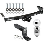 For 2005-2024 Nissan Frontier Trailer Hitch Tow PKG w/ Ball Mount w/ 4" Drop + 2" Ball By Draw-Tite