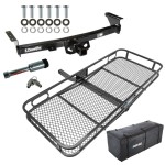 For 2005-2024 Nissan Frontier Trailer Hitch Tow PKG w/ 60" x 24" Cargo Carrier + Cargo Bag + Hitch Lock By Draw-Tite