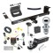 For 2011-2016 Chrysler Town & Country Trailer Hitch Tow PKG w/ 4-Flat Wiring + Starter Kit Ball Mount w/ 2" Drop & 2" Ball + 1-7/8" Ball + Wiring Bracket + Hitch Lock + Hitch Cover By Draw-Tite