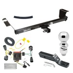 For 2011-2016 Chrysler Town & Country Trailer Hitch Tow PKG w/ 4-Flat Wiring + Ball Mount w/ 2" Drop + 2-5/16" Ball By Draw-Tite