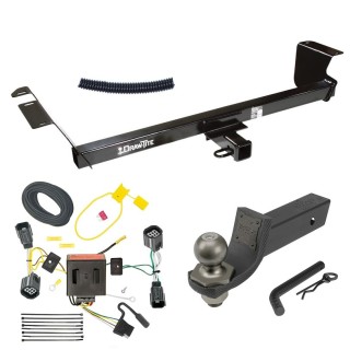 For 2011-2016 Chrysler Town & Country Trailer Hitch Tow PKG w/ 4-Flat Wiring + Interlock Tactical Starter Kit w/ 2" Drop & 2" Ball By Draw-Tite