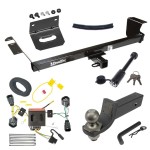 For 2011-2016 Chrysler Town & Country Trailer Hitch Tow PKG w/ 4-Flat Wiring + Interlock Tactical Starter Kit w/ 2" Drop & 2" Ball + Tactical Dogbone Lock + Wiring Bracket By Draw-Tite