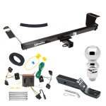 For 2008-2010 Chrysler Town & Country Trailer Hitch Tow PKG w/ 4-Flat Wiring + Ball Mount w/ 2" Drop + 2-5/16" Ball By Draw-Tite