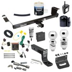 For 2008-2010 Chrysler Town & Country Trailer Hitch Tow PKG w/ 4-Flat Wiring + Ball Mount w/ 4" Drop + 2" Ball + 2-5/16" Ball + Wiring Bracket + Dual Hitch & Coupler Locks + Hitch Cover + Wiring Tester + Ball Lube +Electric Grease +