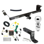 For 2008-2010 Chrysler Town & Country Trailer Hitch Tow PKG w/ 4-Flat Wiring + Ball Mount w/ 4" Drop + 2-5/16" Ball By Draw-Tite