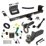 For 2008-2010 Chrysler Town & Country Trailer Hitch Tow PKG w/ 4-Flat Wiring + Interlock Tactical Starter Kit w/ 2" Drop & 2" Ball + Tactical Hook & Shackle Mount + Tactical Dogbone Lock + Wiring Bracket By Draw-Tite