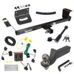 For 2008-2010 Chrysler Town & Country Trailer Hitch Tow PKG w/ 4-Flat Wiring + Interlock Tactical Starter Kit w/ 2" Drop & 2" Ball + Tactical Dogbone Lock + Wiring Bracket By Draw-Tite