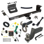 For 2008-2010 Chrysler Town & Country Trailer Hitch Tow PKG w/ 4-Flat Wiring + Interlock Tactical Starter Kit w/ 3-1/4" Drop & 2" Ball + Tactical Hook & Shackle Mount + Tactical Dogbone Lock + Wiring Bracket By Draw-Tite