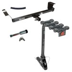 For 2008-2016 Chrysler Town & Country Trailer Hitch Tow PKG w/ 4 Bike Carrier Rack + Hitch Lock By Draw-Tite