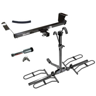 For 2008-2016 Chrysler Town & Country Trailer Hitch Tow PKG w/ 2 Bike Plaform Style Carrier Rack + Hitch Lock By Draw-Tite