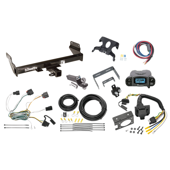 Trailer Hitch Tow Package Prodigy P3 Brake Control For 11-13 Jeep Grand Cherokee w/ 7-Way RV Wiring 2" Drop Mount 2" Ball Class 3 2" Receiver Draw-Tite Tekonsha