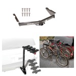 Trailer Hitch w/ 4 Bike Rack For 12-22 Nissan NV1500 NV2500 NV3500 Approved for Recreational & Offroad Use Carrier for Adult Woman or Child Bicycles Foldable