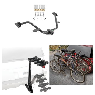 Trailer Hitch w/ 4 Bike Rack For 15-18 Chevy City Express 13-22 Nissan NV200 Approved for Recreational & Offroad Use Carrier for Adult Woman or Child Bicycles Foldable