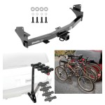 Trailer Hitch w/ 4 Bike Rack For 15-22 Chevy Colorado GMC Canyon Approved for Recreational & Offroad Use Carrier for Adult Woman or Child Bicycles Foldable