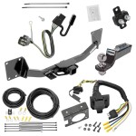 Trailer Hitch Tow Package w/ 7-Way RV Wiring For 19-24 Chevy Blazer 17-23 GMC Acadia 2020 Cadillac XT6 w/ 2" Drop Mount 2" Ball Class 3 2" Receiver All Models 