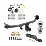 Trailer Tow Hitch For 17-22 KIA Sportage Except SX & SX Turbo Complete Package w/ Wiring and 1-7/8" Ball