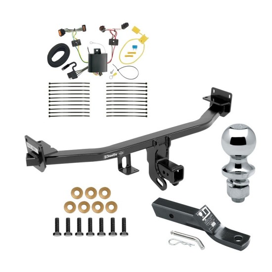 Trailer Tow Hitch For 17-22 KIA Sportage Except SX & SX Turbo Complete Package w/ Wiring and 1-7/8" Ball