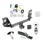 Trailer Tow Hitch For 17-25 Audi Q7 Deluxe Package Wiring 2" Ball and Lock