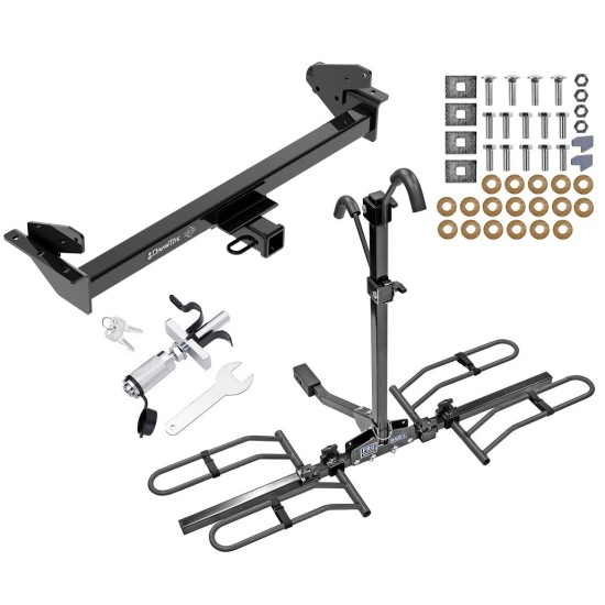 Trailer Tow Hitch For 16-22 Nissan NP300 Navara International Only Platform Style 2 Bike Rack w/ Anti Rattle Hitch Lock