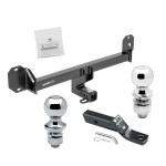 Trailer Tow Hitch For 16-22 Mercedes-Benz GLC300 Receiver w/ 1-7/8" and 2" Ball