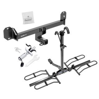 Trailer Tow Hitch For 16-22 Mercedes GLC300 Platform Style 2 Bike Rack w/ Anti Rattle Hitch Lock