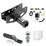 Trailer Tow Hitch For 18-23 Jeep Wrangler JL All Styles Complete Package w/ Wiring and 1-7/8" Ball