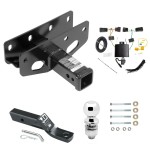 Trailer Tow Hitch For 18-23 Jeep Wrangler JL All Styles Complete Package w/ Wiring and 2" Ball