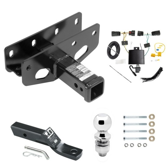 Trailer Tow Hitch For 18-23 Jeep Wrangler JL All Styles Complete Package w/ Wiring and 2" Ball