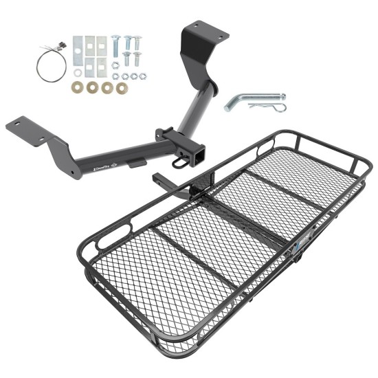 Trailer Tow Hitch For 17-19 Honda CR-V 20-24 Except Hybrid Basket Cargo Carrier Platform w/ Hitch Pin