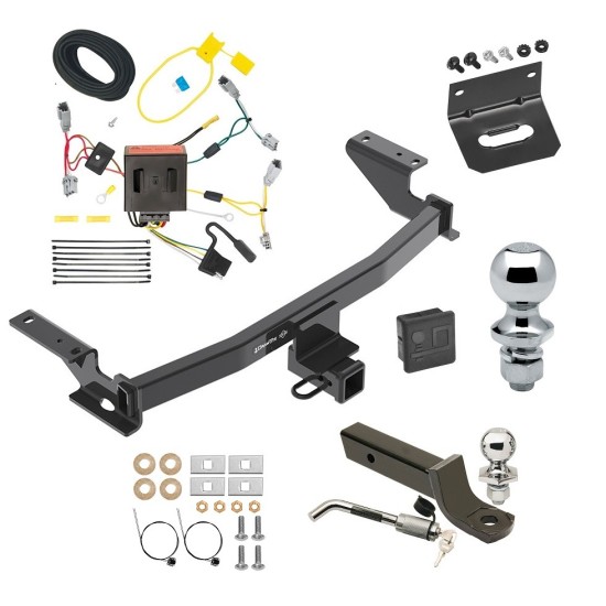 Ultimate Tow Package For 13-16 Mazda CX-5 Trailer Hitch w/ Wiring 2" Drop Mount Dual 2" and 1-7/8" Ball Lock Bracket Cover 2" Receiver 