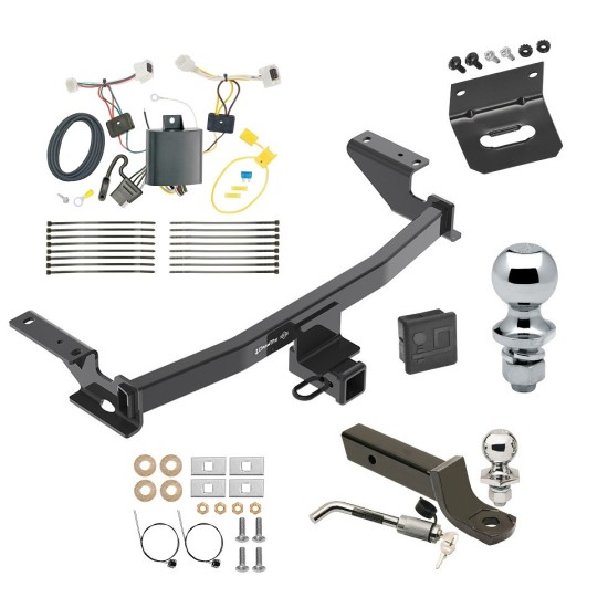 Ultimate Tow Package For 17-21 Mazda CX-5 Trailer Hitch w/ Wiring 2" Drop Mount Dual 2" and 1-7/8" Ball Lock Bracket Cover 2" Receiver 