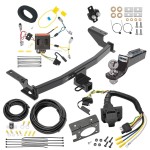 Trailer Hitch Tow Package w/ 7-Way RV Wiring For 13-16 Mazda CX-5 w/ 2" Drop Mount 2" Ball Class 3 2" Receiver All Models 