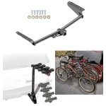 Trailer Hitch w/ 4 Bike Rack For 18-24 Honda Odyssey All Styles Approved for Recreational & Offroad Use Carrier for Adult Woman or Child Bicycles Foldable