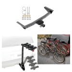 Trailer Hitch w/ 4 Bike Rack For 18-24 VW Volkswagen Atlas Approved for Recreational & Offroad Use Carrier for Adult Woman or Child Bicycles Foldable