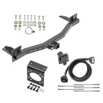 Trailer Tow Hitch w/ 7-Way RV Wiring For 18-24 Chevy Traverse Buick Enclave Harness Kit Mounting Bracket 2" Tow Receiver Class 3