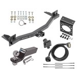 Trailer Hitch Tow Package w/ 7-Way RV Wiring For 18-24 Buick Enclave Chevrolet Traverse w/ 2" Drop Mount 2" Ball Class 3 2" Receiver All Models 