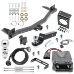 For 2018-2023 Chevrolet Traverse Trailer Hitch Tow PKG w/ Tekonsha Brakeman IV Brake Control + Generic BC Wiring Adapter + 7-Way RV Wiring + 2" & 2-5/16" Ball & Drop Mount By Draw-Tite