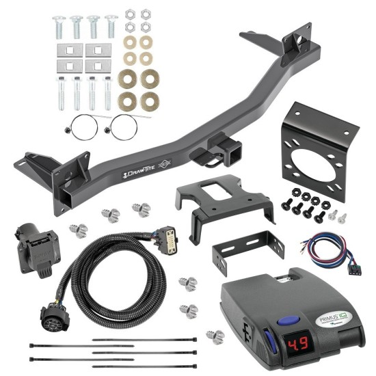 For 2018-2023 Chevrolet Traverse Trailer Hitch Tow PKG w/ Tekonsha Primus IQ Brake Control + 7-Way RV Wiring By Draw-Tite