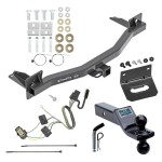 For 2018-2023 Buick Enclave Trailer Hitch Tow PKG w/ 4-Flat Wiring Harness + Dual Ball Ball Mount 1-7/8" & 2" Trailer Balls + Pin/Clip + Wiring Bracket By Draw-Tite