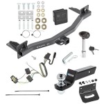 For 2018-2023 Buick Enclave Trailer Hitch Tow PKG w/ 4-Flat Wiring + Starter Kit Ball Mount w/ 2" Drop & 2" Ball + Wiring Bracket + Hitch Lock + Hitch Cover By Draw-Tite