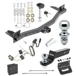 For 2018-2023 Buick Enclave Trailer Hitch Tow PKG w/ 4-Flat Wiring + Starter Kit Ball Mount w/ 2" Drop & 2" Ball + 1-7/8" Ball + Wiring Bracket + Hitch Lock + Hitch Cover By Draw-Tite