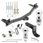 For 2018-2023 Buick Enclave Trailer Hitch Tow PKG w/ 4-Flat Wiring + Ball Mount w/ 4" Drop + 2" Ball + 2-5/16" Ball By Draw-Tite