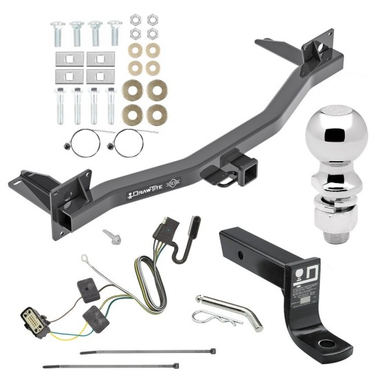 For 2018-2023 Buick Enclave Trailer Hitch Tow PKG w/ 4-Flat Wiring + Ball Mount w/ 4" Drop + 2-5/16" Ball By Draw-Tite