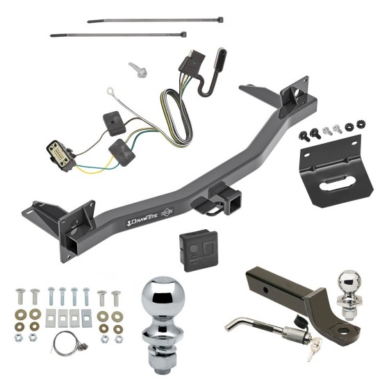 Ultimate Tow Package For 18-24 Buick Enclave Chevy Traverse Trailer Hitch w/ Wiring 2" Drop Mount Dual 2" and 1-7/8" Ball Lock Bracket Cover 2" Receiver 