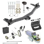 For 2018-2023 Buick Enclave Trailer Hitch Tow PKG w/ 4-Flat Wiring + Starter Kit Ball Mount w/ 2" Drop & 1-7/8" Ball + Wiring Bracket + Hitch Lock + Hitch Cover By Draw-Tite