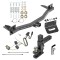 For 2018-2023 Buick Enclave Trailer Hitch Tow PKG w/ 4-Flat Wiring Harness + Adjustable Drop Rise Clevis Hitch Ball Mount w/ 2" Ball + Pin/Clip + Wiring Bracket By Draw-Tite