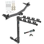 For 2018-2023 Chevrolet Traverse Trailer Hitch Tow PKG w/ 4 Bike Carrier Rack + Hitch Lock By Draw-Tite